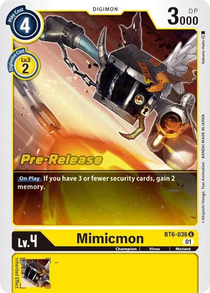 Mimicmon [Bt6-036] [Double Diamond Pre-Release Cards] 1