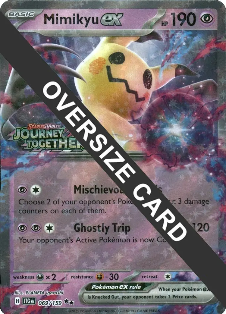 Mimikyu Ex (069/159) (Journey Together Stamped) (Jumbo Card) [Miscellaneous Cards] 1
