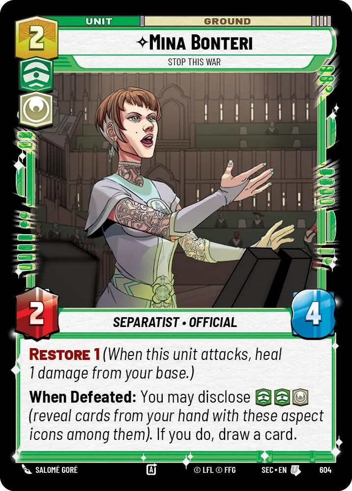 Mina Bonteri - Stop This War (Foil) (604) (604) [Secrets Of Power] 1