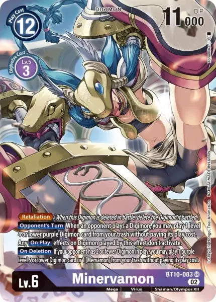 Minervamon [Bt10-083] (Alternate Art) [Xros Encounter] 1