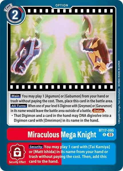 Miraculous Mega Knight [Bt17-095] [Secret Crisis] 1