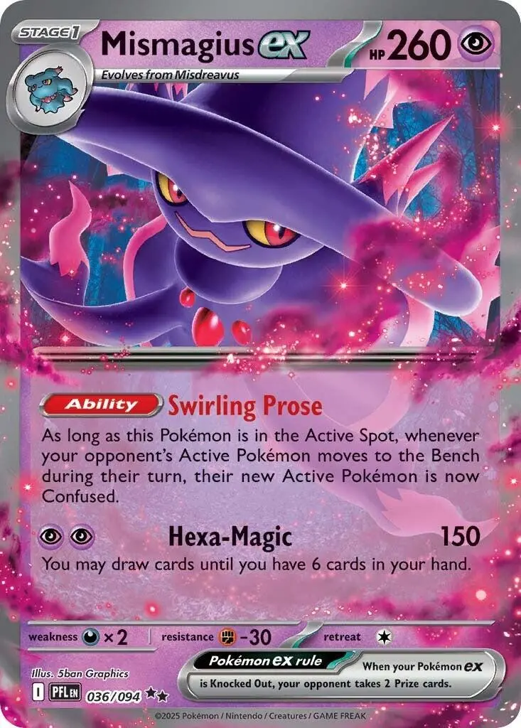 Mismagius Ex (036/094) [Mega Evolution: Phantasmal Flames] 1