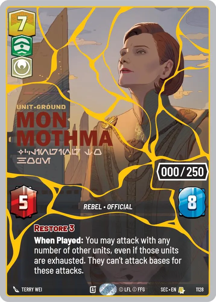 Mon Mothma - Clinging To Hope (1128) (Serialized) (Gold) (1128) [Secrets Of Power] 1