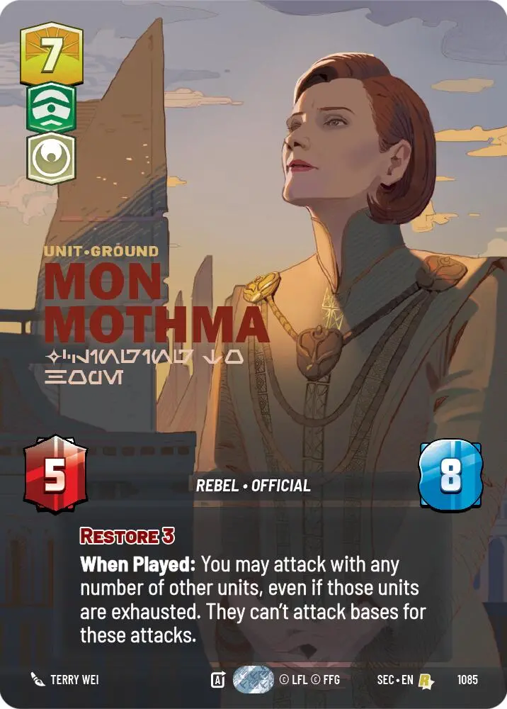 Mon Mothma - Clinging To Hope (Prestige Foil) (1085) (1085) [Secrets Of Power] 1