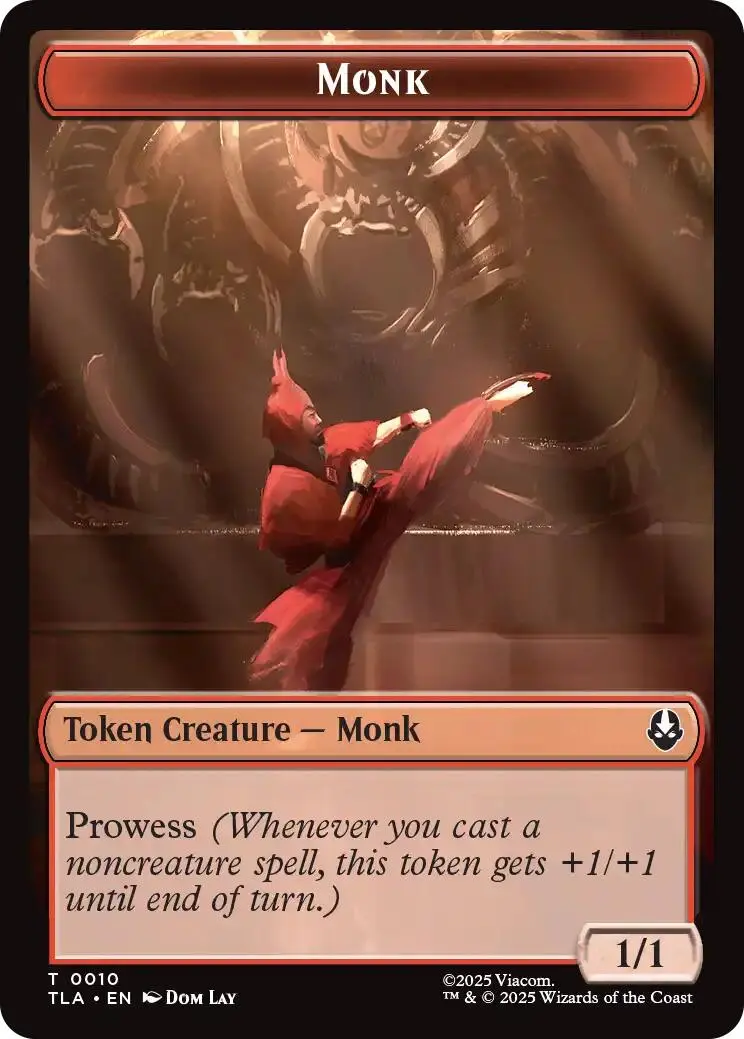 Monk // Clue (0017) Double-Sided Token [Avatar: The Last Airbender Tokens] 1