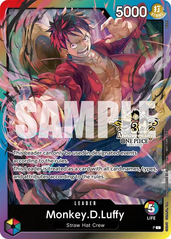 Monkey.D.Luffy (3Rd Anniversary Tournament 3 Brothers Pack) [Carrying On His Will: 3Rd Anniversary Tournament Cards] 1