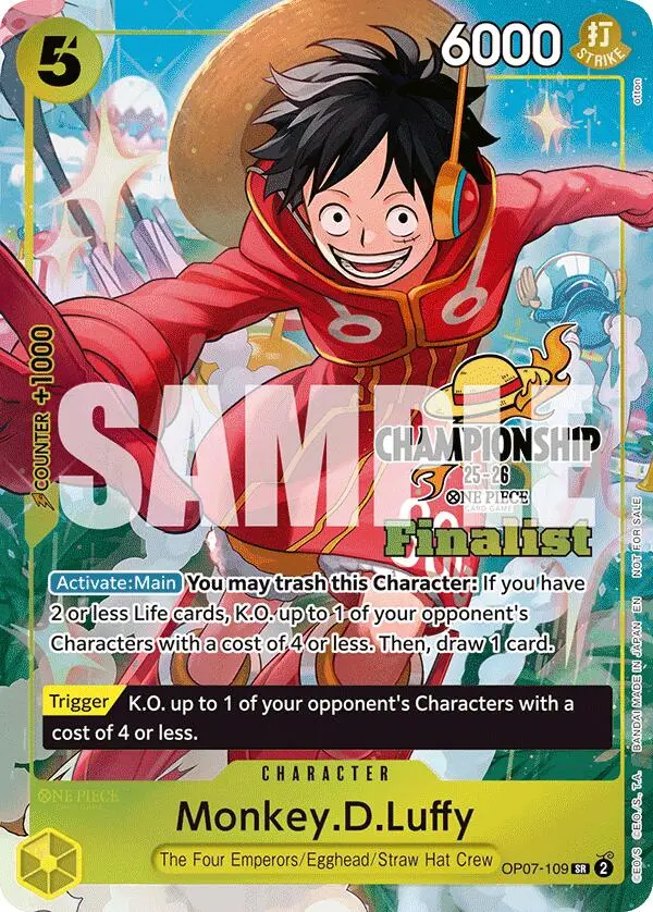 Monkey.D.Luffy (Cs 25-26 Finalist Card Set 1) [One Piece Promotion Cards] 1