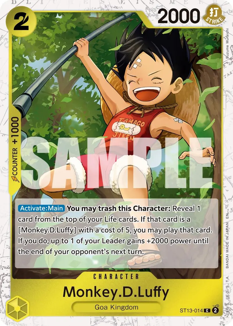 Monkey.D.Luffy (St13-014) (Pirate Foil) [Premium Booster -The Best- Vol. 2] 1