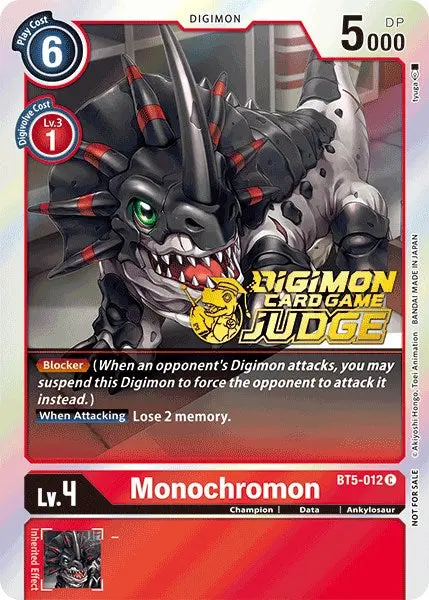 Monochromon [Bt5-012] (Judge Pack 1) [Battle Of Omni Promos] 1