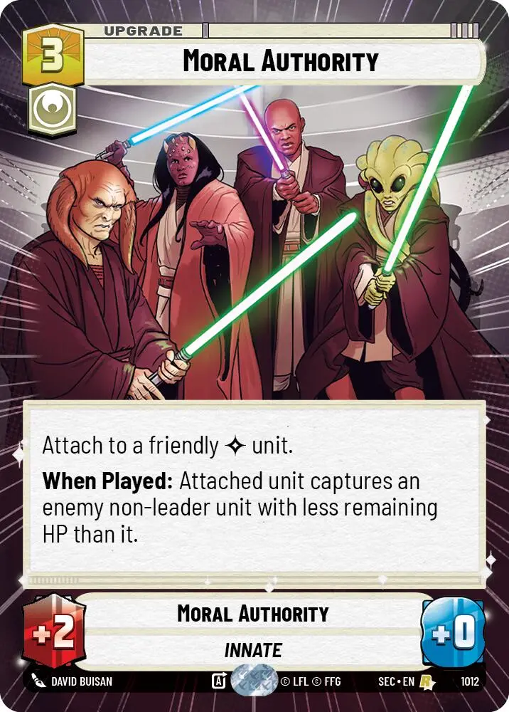 Moral Authority (1012) (Hyperspace Foil) (1012) [Secrets Of Power] 1