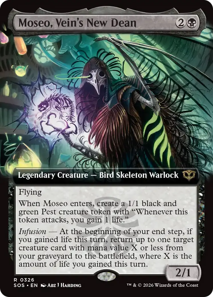 Moseo, Vein's New Dean (Extended Art) [Secrets Of Strixhaven] 1