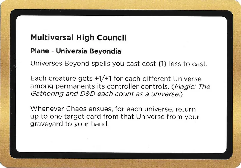 Multiversal High Council (Black Lotus Unknown Planechase) [Oversize Cards] 1