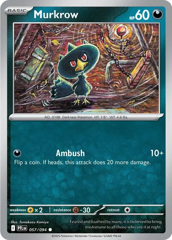 Murkrow (057/094) [Mega Evolution: Phantasmal Flames] 1