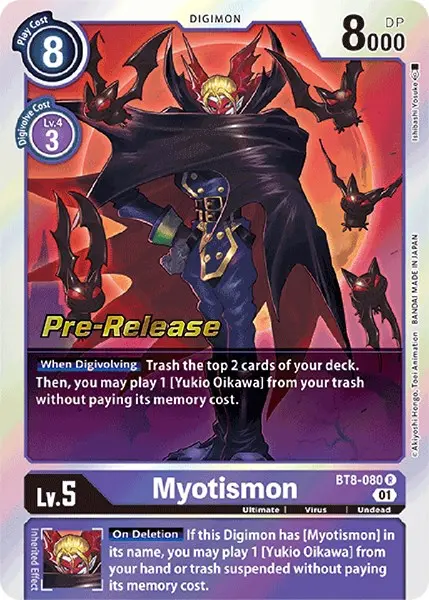 Myotismon [Bt8-080] [New Awakening Pre-Release Cards] 1