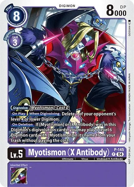 Myotismon (X Antibody) [P-145] (Store Tournament 2024 Jul. – Sep. Participation Pack) [Promotional Cards] 1