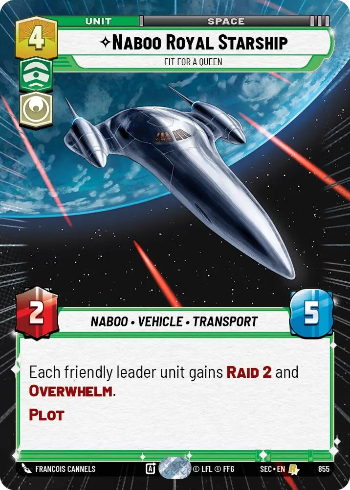 Naboo Royal Starship - Fit For A Queen (Hyperspace Foil) (855) (855) [Secrets Of Power] 1