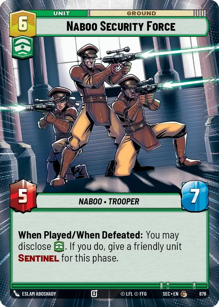 Naboo Security Force (876) (Hyperspace Foil) (876) [Secrets Of Power] 1