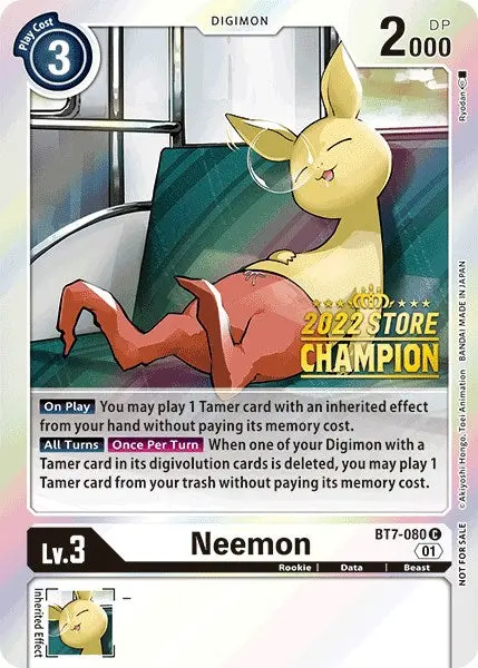 Neemon [Bt7-080] (2022 Store Champion) [Next Adventure Promos] 1