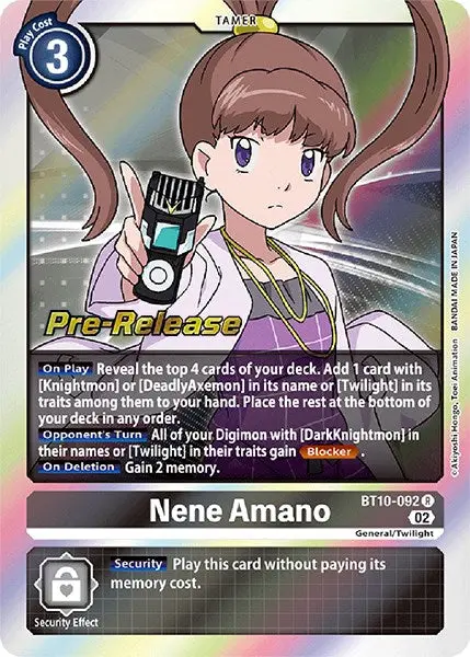 Nene Amano [Bt10-092] [Xros Encounter Pre-Release Cards] 1