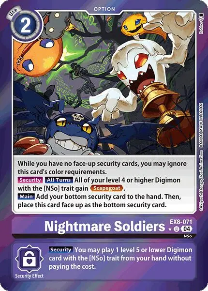 Nightmare Soldiers [Ex8-071] (Limited Foil) [Chain Of Liberation] 1