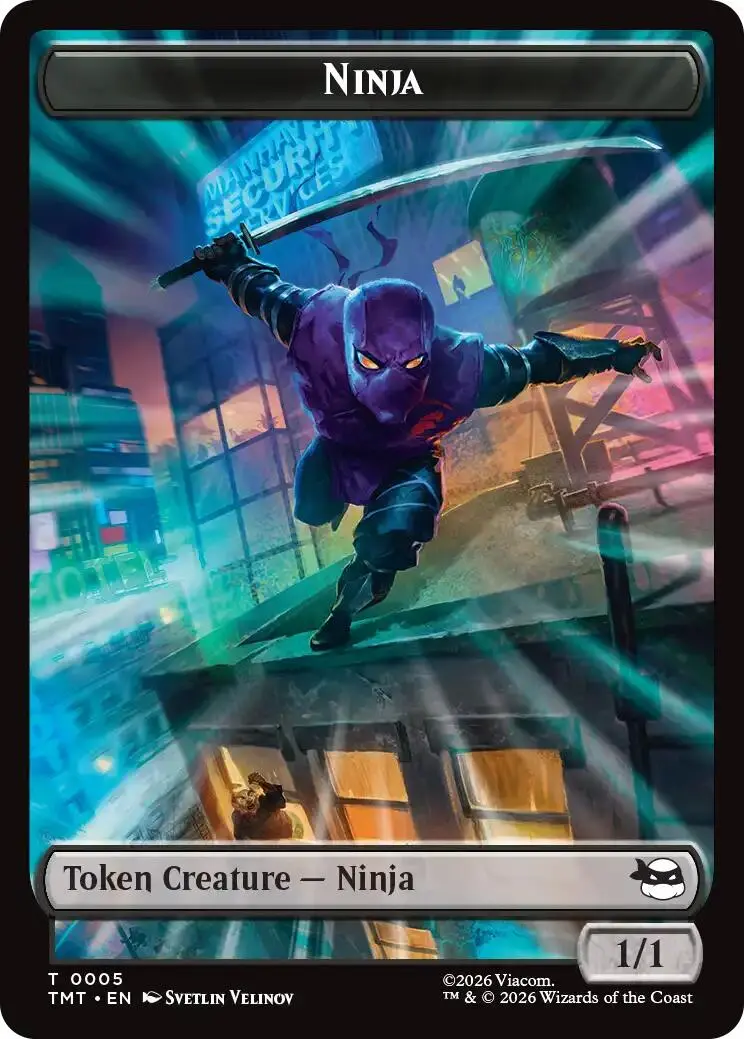 Ninja // Food Double-Sided Token [Teenage Mutant Ninja Turtles Tokens] 1