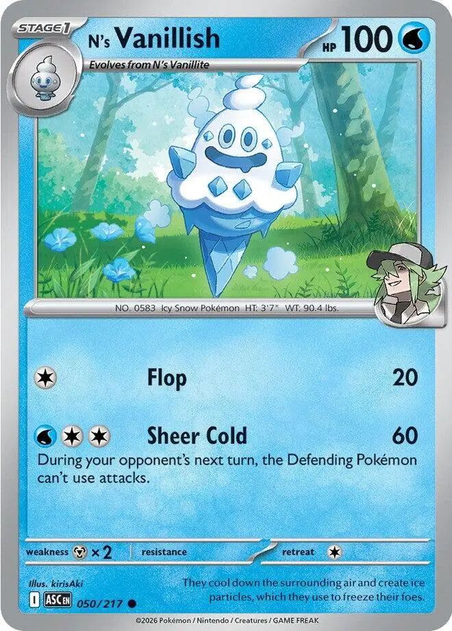 N's Vanillish (050/217) [Mega Evolution: Ascended Heroes] 1