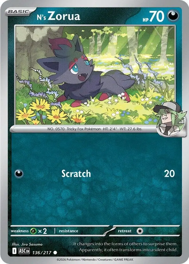 N's Zorua (136/217) [Mega Evolution: Ascended Heroes] 1
