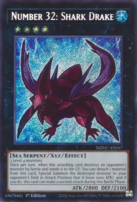 Number 32: Shark Drake [Mzmu-En067] Secret Rare 1