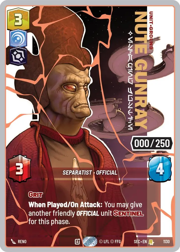 Nute Gunray - Escaping Justice (1130) (Serialized) (Rose Gold) (1130) [Secrets Of Power] 1