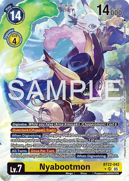 Nyabootmon [Bt22-042] (Alternate Art) [Cyber Eden] 1