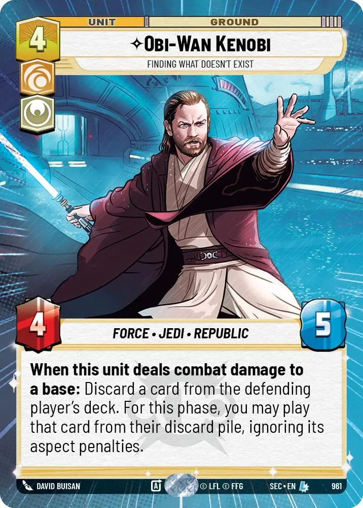 Obi-Wan Kenobi - Finding What Doesn't Exist (Hyperspace Foil) (961) (961) [Secrets Of Power] 1