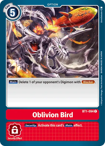 Oblivion Bird [Bt1-094] [Release Special Booster Ver.1.0] 1