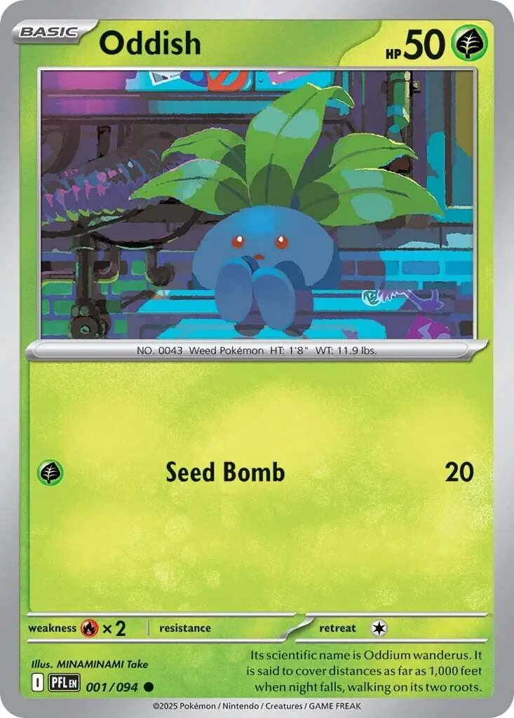 Oddish (001/094) [Mega Evolution: Phantasmal Flames] 1