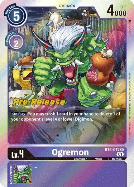 Ogremon [Bt6-072] [Double Diamond Pre-Release Cards] 1