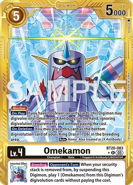 Omekamon [Bt20-083] (Gold Border) [Advanced Booster Digimon Generation] 1