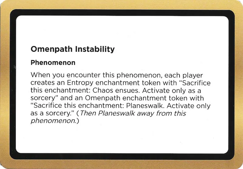 Omenpath Instability (Black Lotus Unknown Planechase) [Oversize Cards] 1