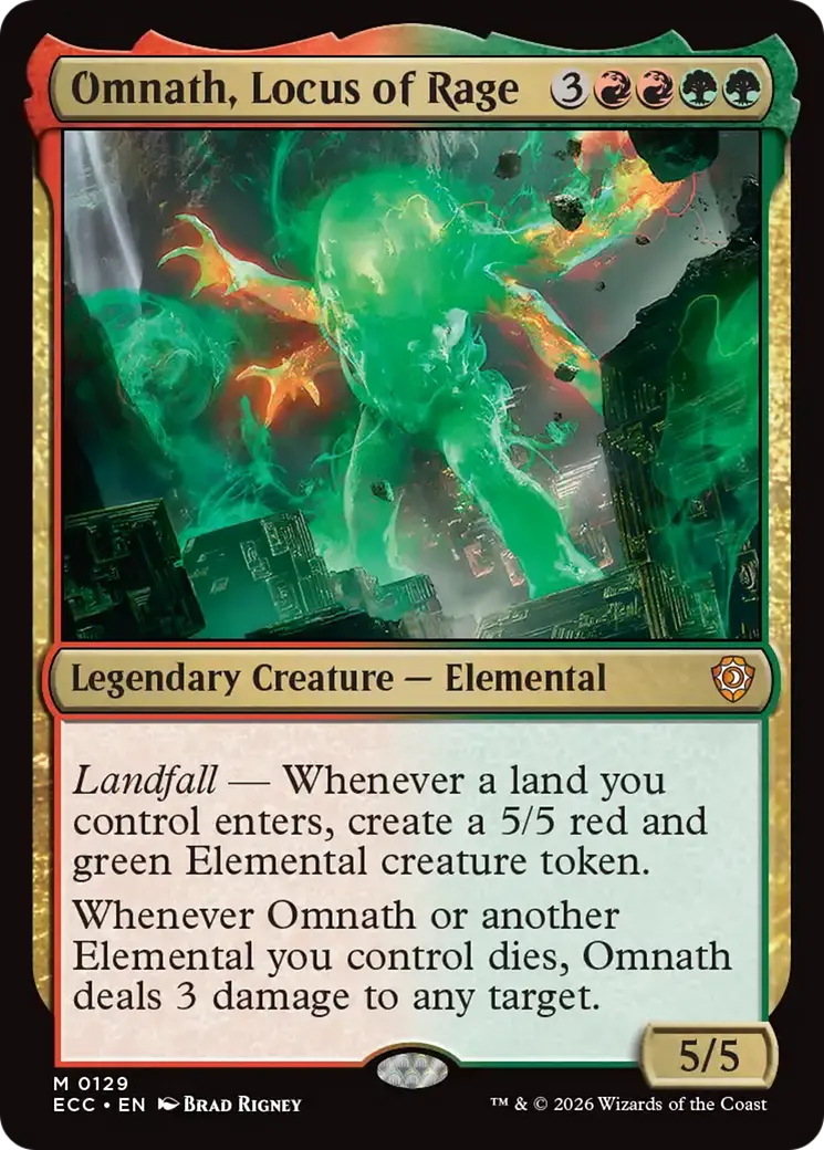 Omnath, Locus Of Rage [Lorwyn Eclipsed Commander] 1