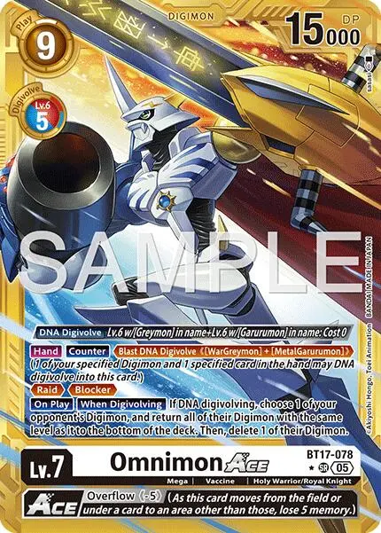 Omnimon Ace [Bt17-078] (Gold Border) [Advanced Booster Digimon Generation] 1