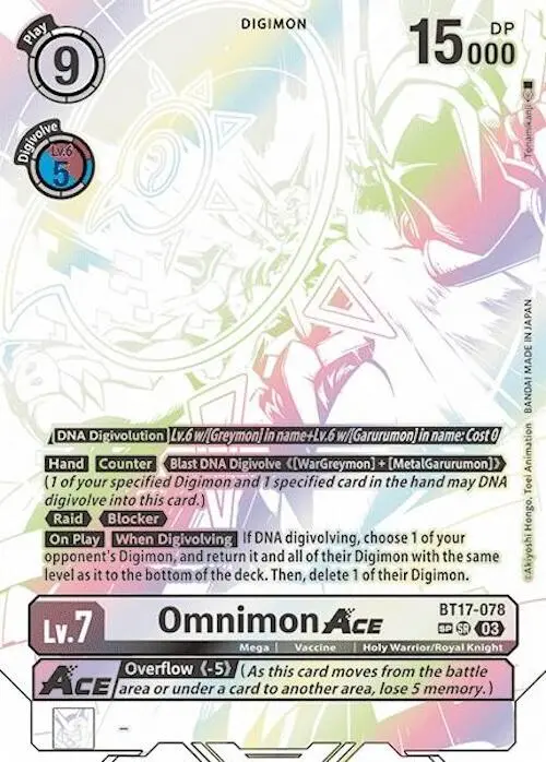 Omnimon Ace [Bt17-078] (Textured) [Secret Crisis] 1