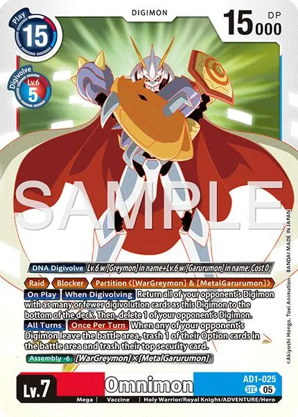 Omnimon [Ad1-025] [Advanced Booster Digimon Generation] 1
