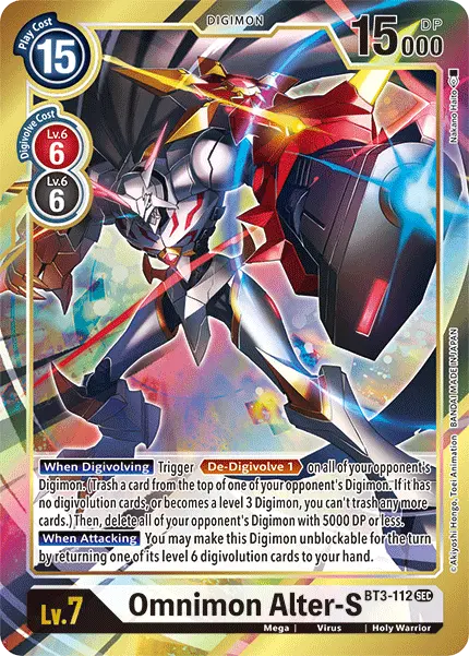 Omnimon Alter-S [Bt3-112] (Alternate Art) [Release Special Booster Ver.1.5] 1