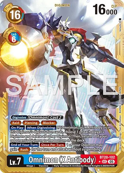 Omnimon [Bt20-102] (X Antibody) (Gold Border) [Advanced Booster Digimon Generation] 1