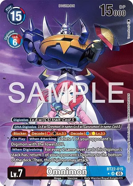 Omnimon [Bt22-015] (Alternate Art) [Cyber Eden] 1