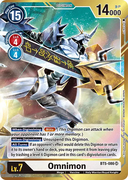 Omnimon [Bt5-086] (Alternate Art - As'maria) [Battle Of Omni] 1