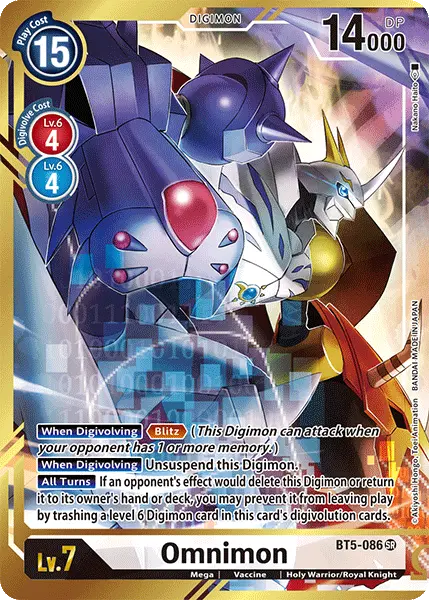 Omnimon [Bt5-086] (Alternate Art - Nakano Haito) [Battle Of Omni] 1