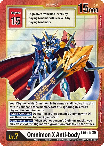 Omnimon X Anti-Body [Bt5-111] (Alternate Art) [Battle Of Omni] 1