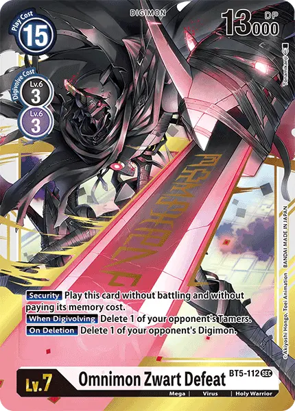 Omnimon Zwart Defeat [Bt5-112] [Battle Of Omni] 1