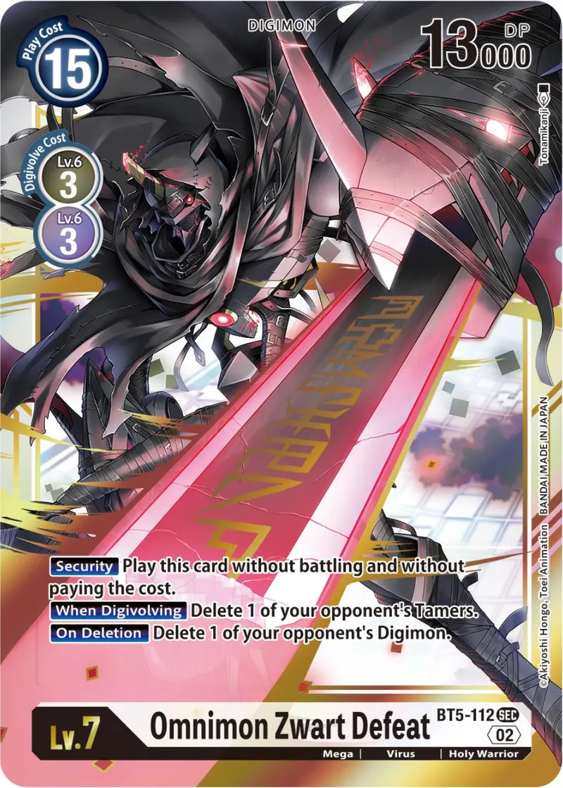 Omnimon Zwart Defeat [Bt5-112] (Resurgence Booster Reprint) [Resurgence Booster] 1