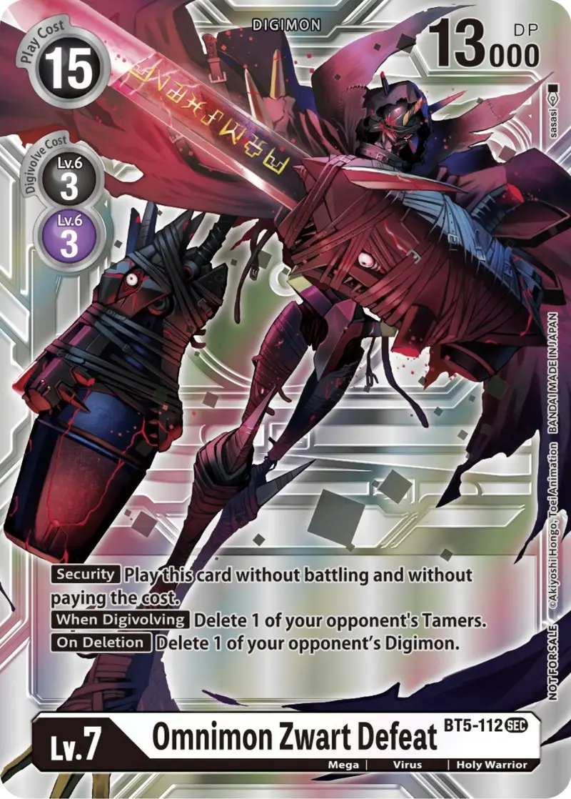 Omnimon Zwart Defeat [Bt5-112] (Silver Alternate Art) [Alternative Being Booster] 1