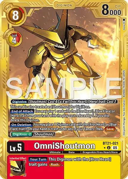Omnishoutmon [Bt21-021] (Gold Border) [Advanced Booster Digimon Generation] 1